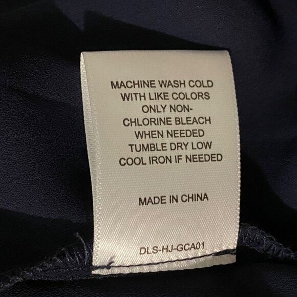 Gibson Latimer Womens Semi Sheer Top L Navy Blue Career Business Office Layering - Picture 7 of 9